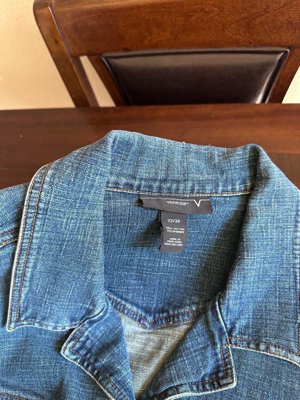 Vintage Venezia Denim Barn Chore Jacket Blue Women’s Size 22/24 2XL - Picture 2 of 6